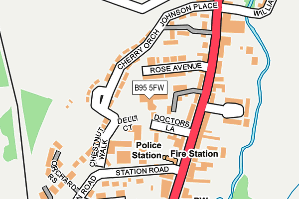 B95 5FW map - OS OpenMap – Local (Ordnance Survey)