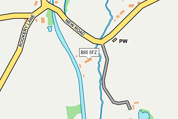 B95 5FZ map - OS OpenMap – Local (Ordnance Survey)
