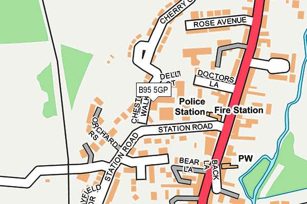 B95 5GP map - OS OpenMap – Local (Ordnance Survey)
