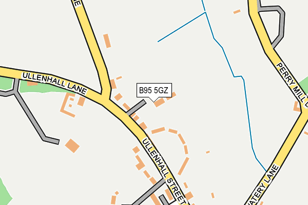 B95 5GZ map - OS OpenMap – Local (Ordnance Survey)