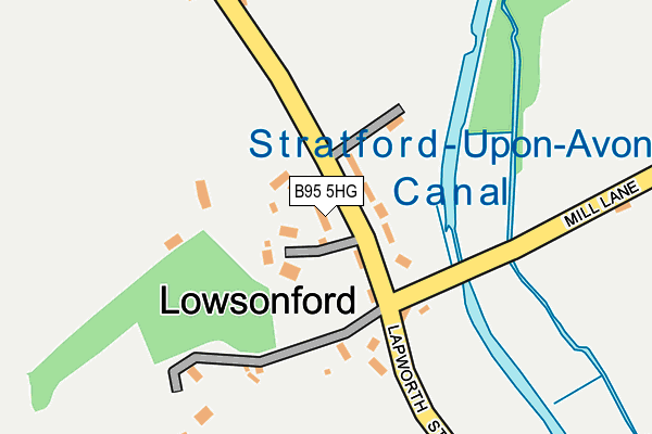 B95 5HG map - OS OpenMap – Local (Ordnance Survey)