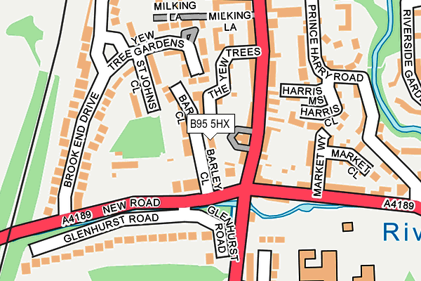 B95 5HX map - OS OpenMap – Local (Ordnance Survey)