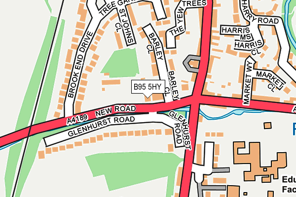 B95 5HY map - OS OpenMap – Local (Ordnance Survey)