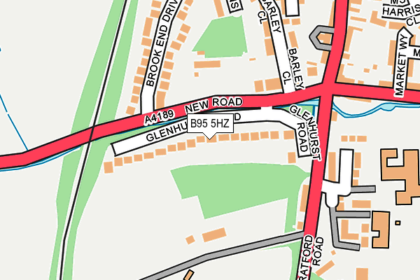 B95 5HZ map - OS OpenMap – Local (Ordnance Survey)