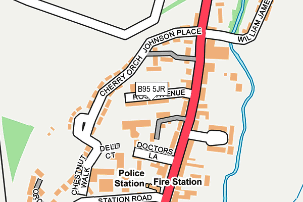 B95 5JR map - OS OpenMap – Local (Ordnance Survey)