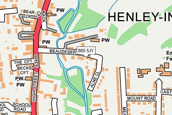 B95 5JY map - OS OpenMap – Local (Ordnance Survey)