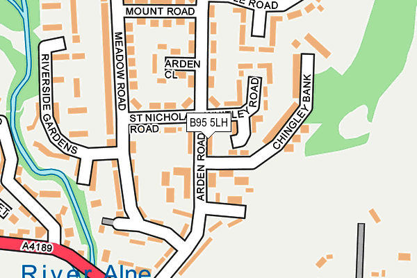 B95 5LH map - OS OpenMap – Local (Ordnance Survey)