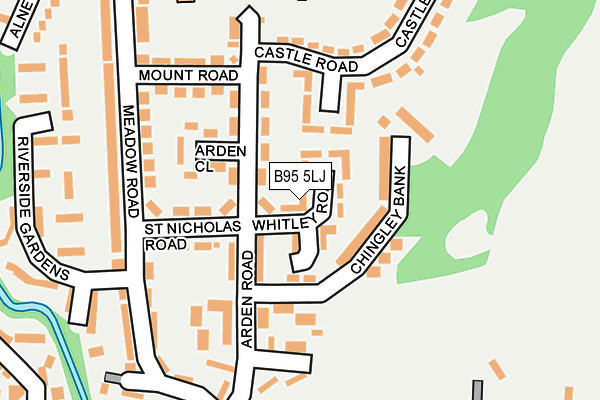 B95 5LJ map - OS OpenMap – Local (Ordnance Survey)