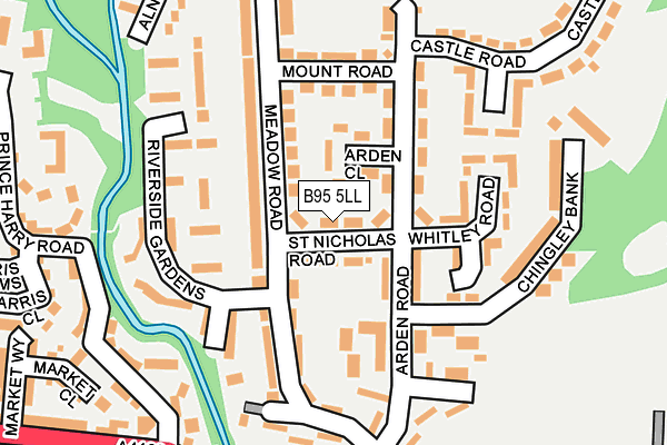 B95 5LL map - OS OpenMap – Local (Ordnance Survey)
