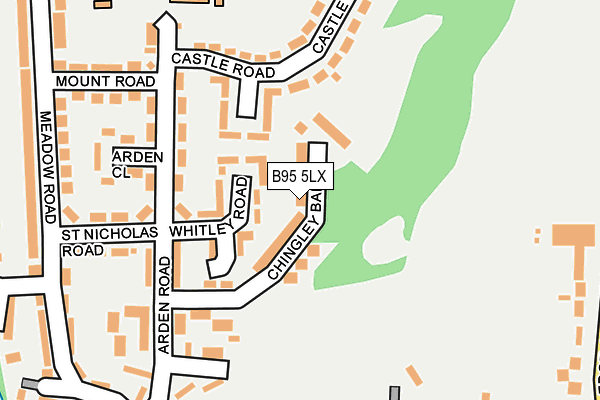 B95 5LX map - OS OpenMap – Local (Ordnance Survey)