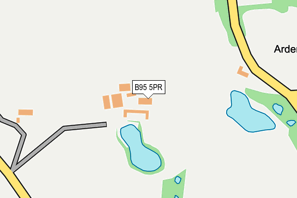 B95 5PR map - OS OpenMap – Local (Ordnance Survey)