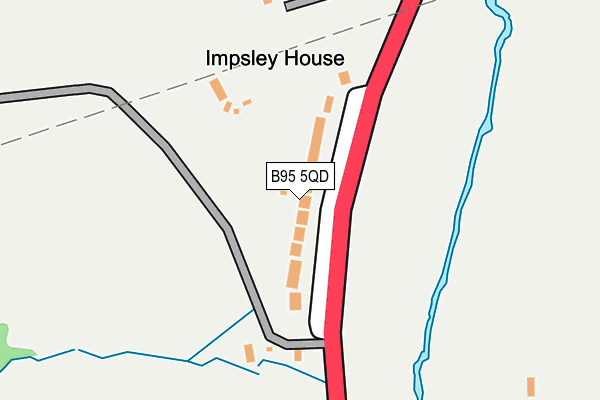 B95 5QD map - OS OpenMap – Local (Ordnance Survey)