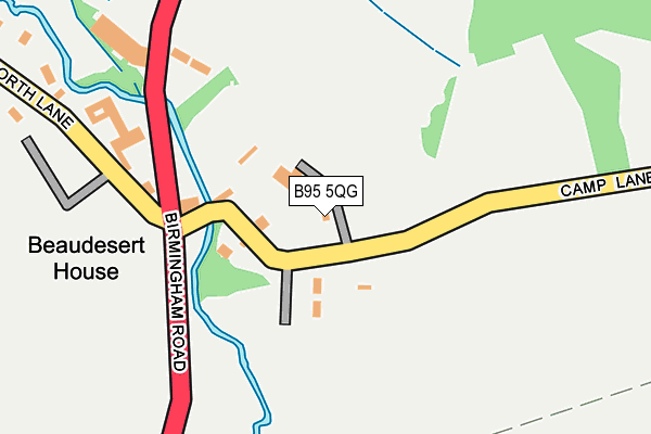 B95 5QG map - OS OpenMap – Local (Ordnance Survey)