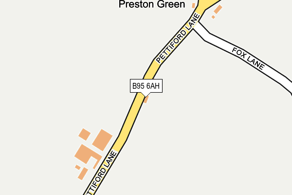 B95 6AH map - OS OpenMap – Local (Ordnance Survey)