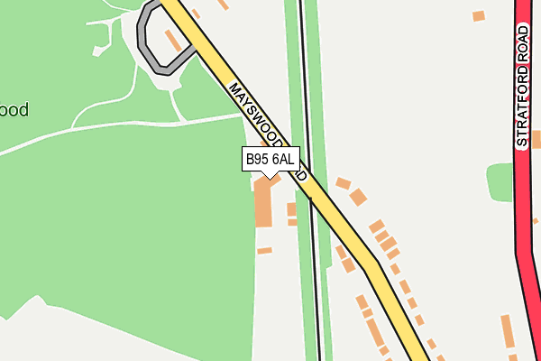 B95 6AL map - OS OpenMap – Local (Ordnance Survey)