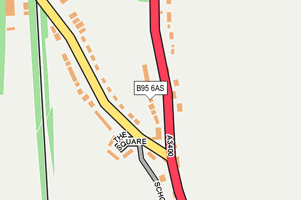 B95 6AS map - OS OpenMap – Local (Ordnance Survey)