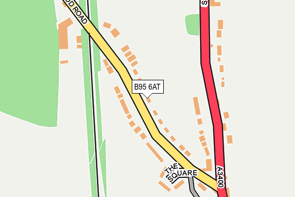 B95 6AT map - OS OpenMap – Local (Ordnance Survey)