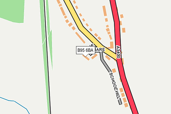 B95 6BA map - OS OpenMap – Local (Ordnance Survey)