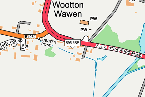 B95 6BE map - OS OpenMap – Local (Ordnance Survey)