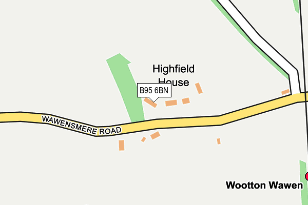 B95 6BN map - OS OpenMap – Local (Ordnance Survey)
