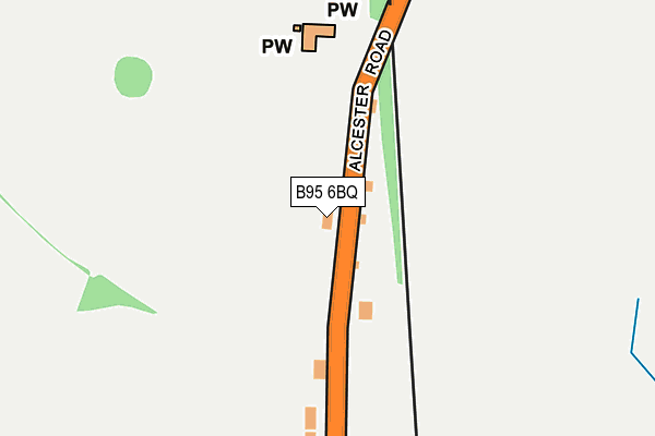 B95 6BQ map - OS OpenMap – Local (Ordnance Survey)