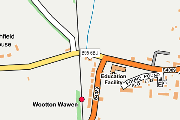 B95 6BU map - OS OpenMap – Local (Ordnance Survey)