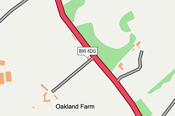 B95 6DG map - OS OpenMap – Local (Ordnance Survey)