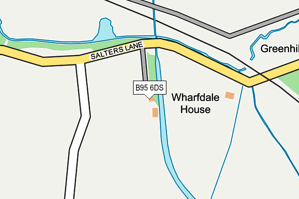B95 6DS map - OS OpenMap – Local (Ordnance Survey)