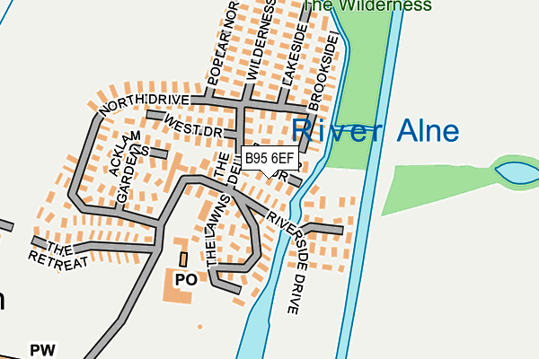 B95 6EF map - OS OpenMap – Local (Ordnance Survey)