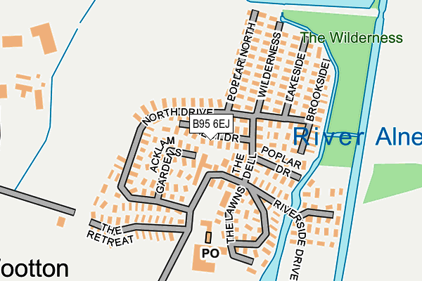 B95 6EJ map - OS OpenMap – Local (Ordnance Survey)