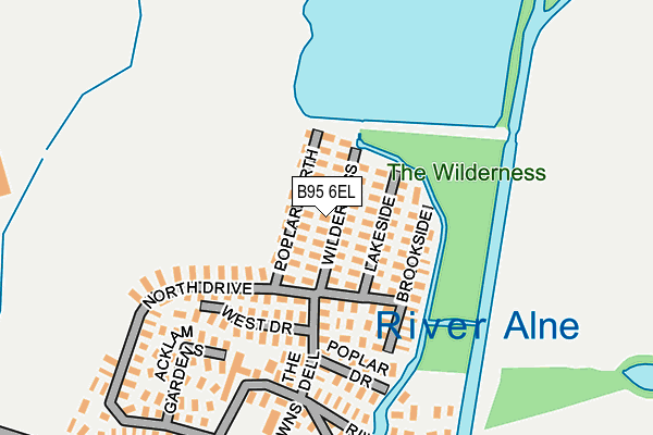 B95 6EL map - OS OpenMap – Local (Ordnance Survey)