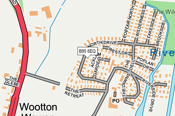 B95 6EQ map - OS OpenMap – Local (Ordnance Survey)