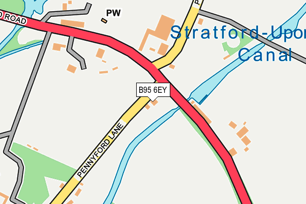 B95 6EY map - OS OpenMap – Local (Ordnance Survey)