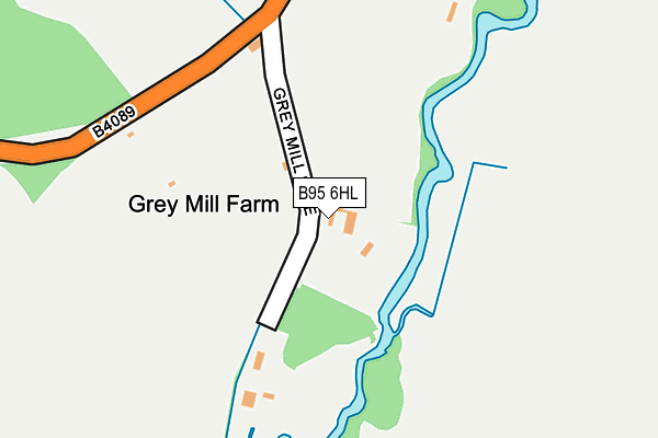 B95 6HL map - OS OpenMap – Local (Ordnance Survey)