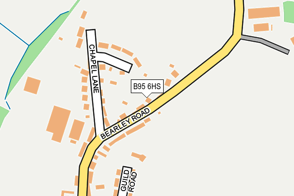 B95 6HS map - OS OpenMap – Local (Ordnance Survey)