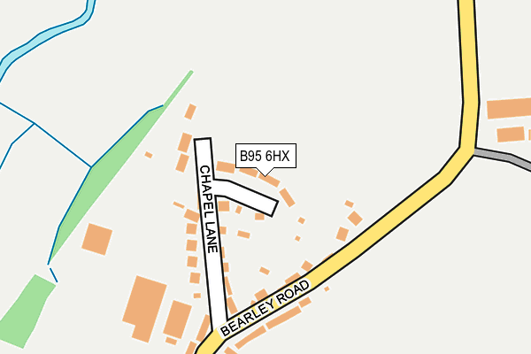 B95 6HX map - OS OpenMap – Local (Ordnance Survey)