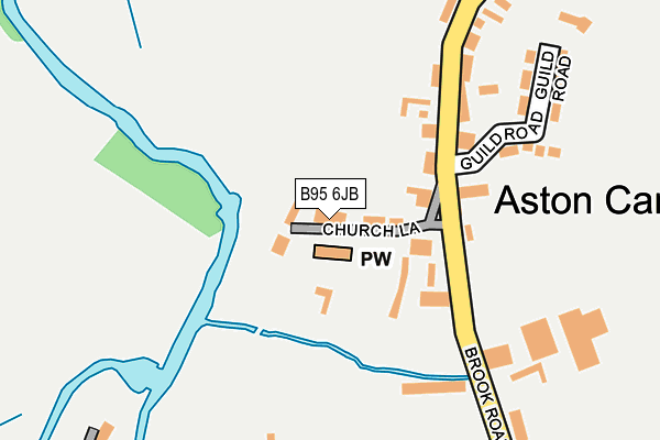 B95 6JB map - OS OpenMap – Local (Ordnance Survey)