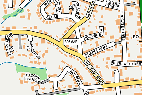 B96 6AE map - OS OpenMap – Local (Ordnance Survey)
