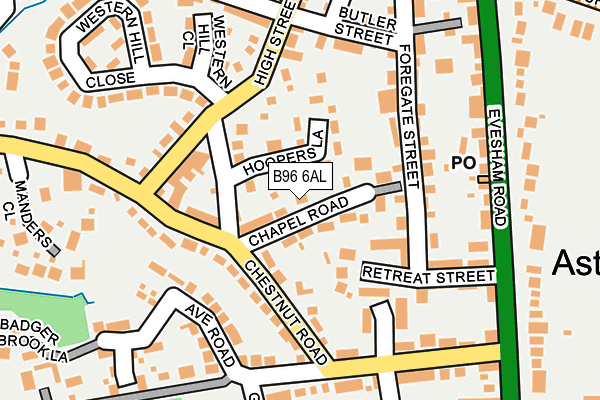 B96 6AL map - OS OpenMap – Local (Ordnance Survey)