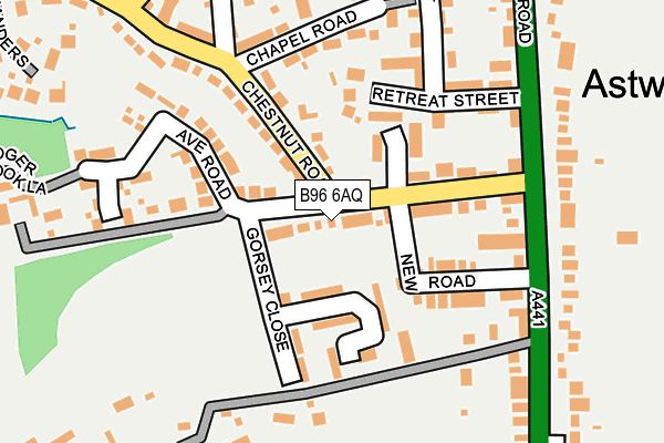 B96 6AQ map - OS OpenMap – Local (Ordnance Survey)