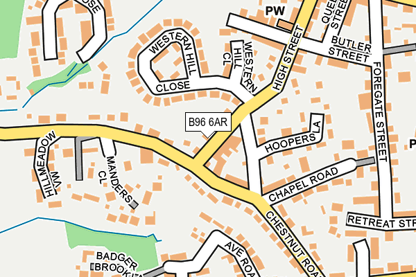 B96 6AR map - OS OpenMap – Local (Ordnance Survey)