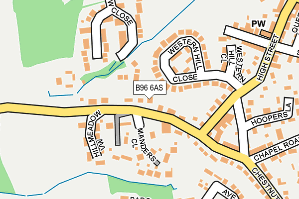 B96 6AS map - OS OpenMap – Local (Ordnance Survey)