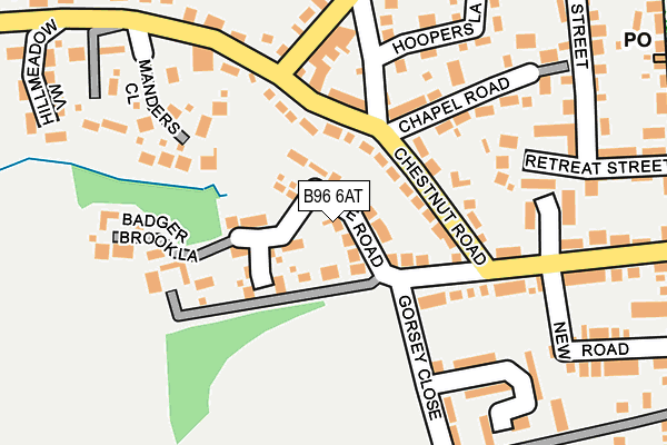 B96 6AT map - OS OpenMap – Local (Ordnance Survey)