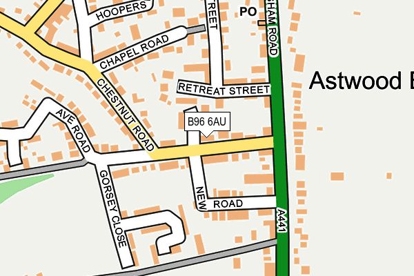 B96 6AU map - OS OpenMap – Local (Ordnance Survey)