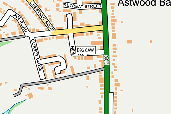 B96 6AW map - OS OpenMap – Local (Ordnance Survey)