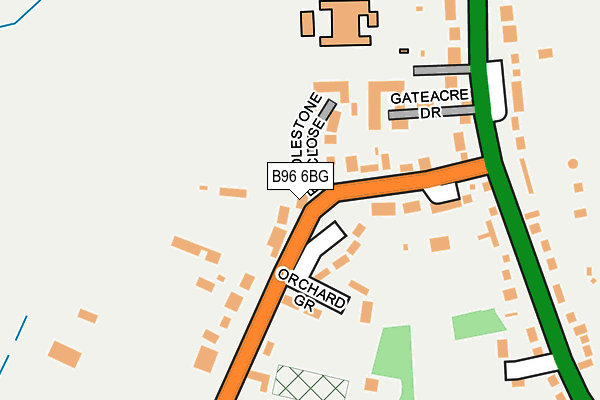 B96 6BG map - OS OpenMap – Local (Ordnance Survey)