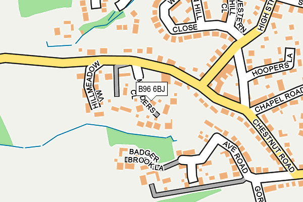 B96 6BJ map - OS OpenMap – Local (Ordnance Survey)