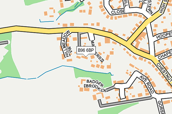 B96 6BP map - OS OpenMap – Local (Ordnance Survey)