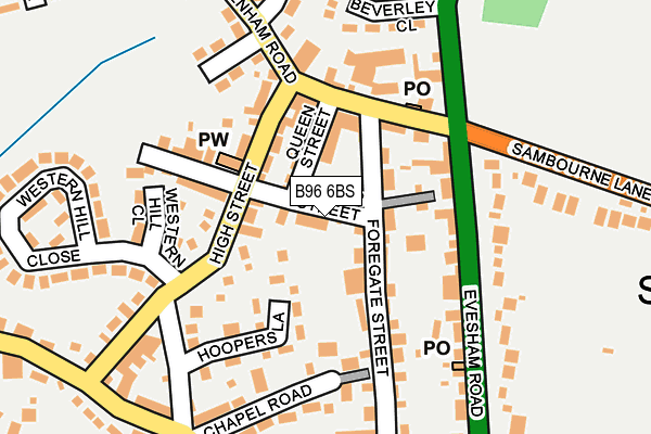 B96 6BS map - OS OpenMap – Local (Ordnance Survey)