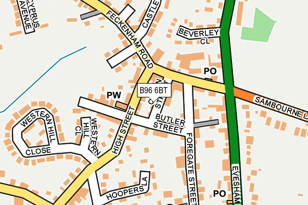 B96 6BT map - OS OpenMap – Local (Ordnance Survey)